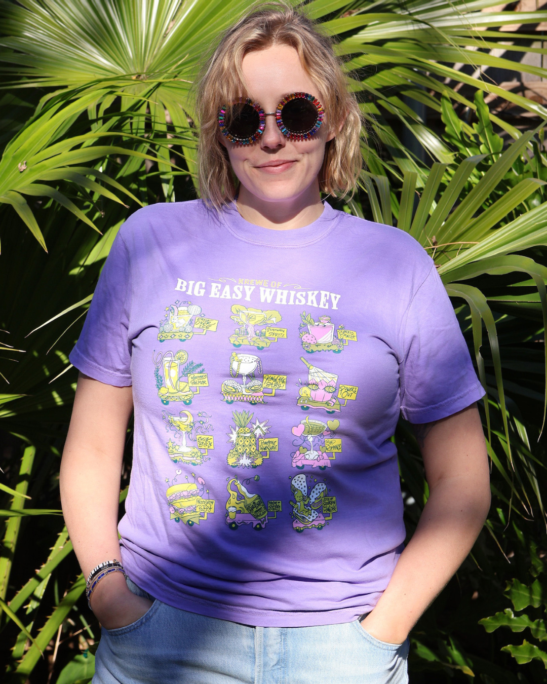 Krewe of Big Easy Whiskey T-Shirt Violet