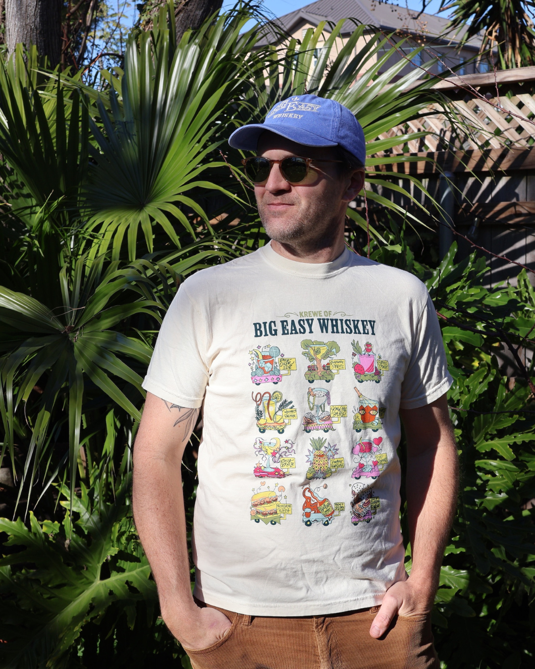 Krewe of Big Easy Whiskey T-Shirt Ivory