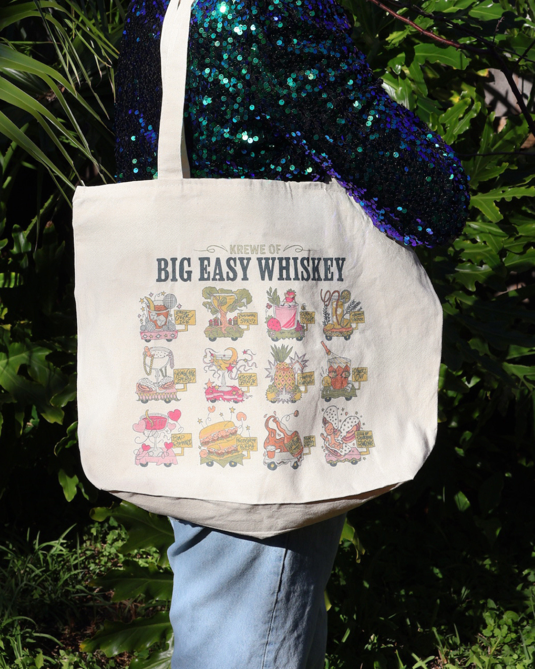 Krewe of Big Easy Whiskey Tote