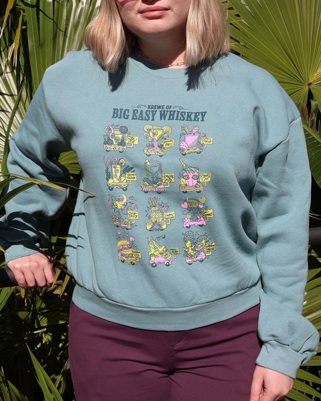 Krewe of Big Easy Whiskey Crewneck Sweatshirt