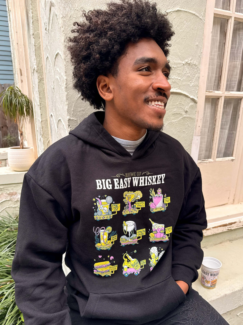 Krewe of Big Easy Whiskey Hoodie