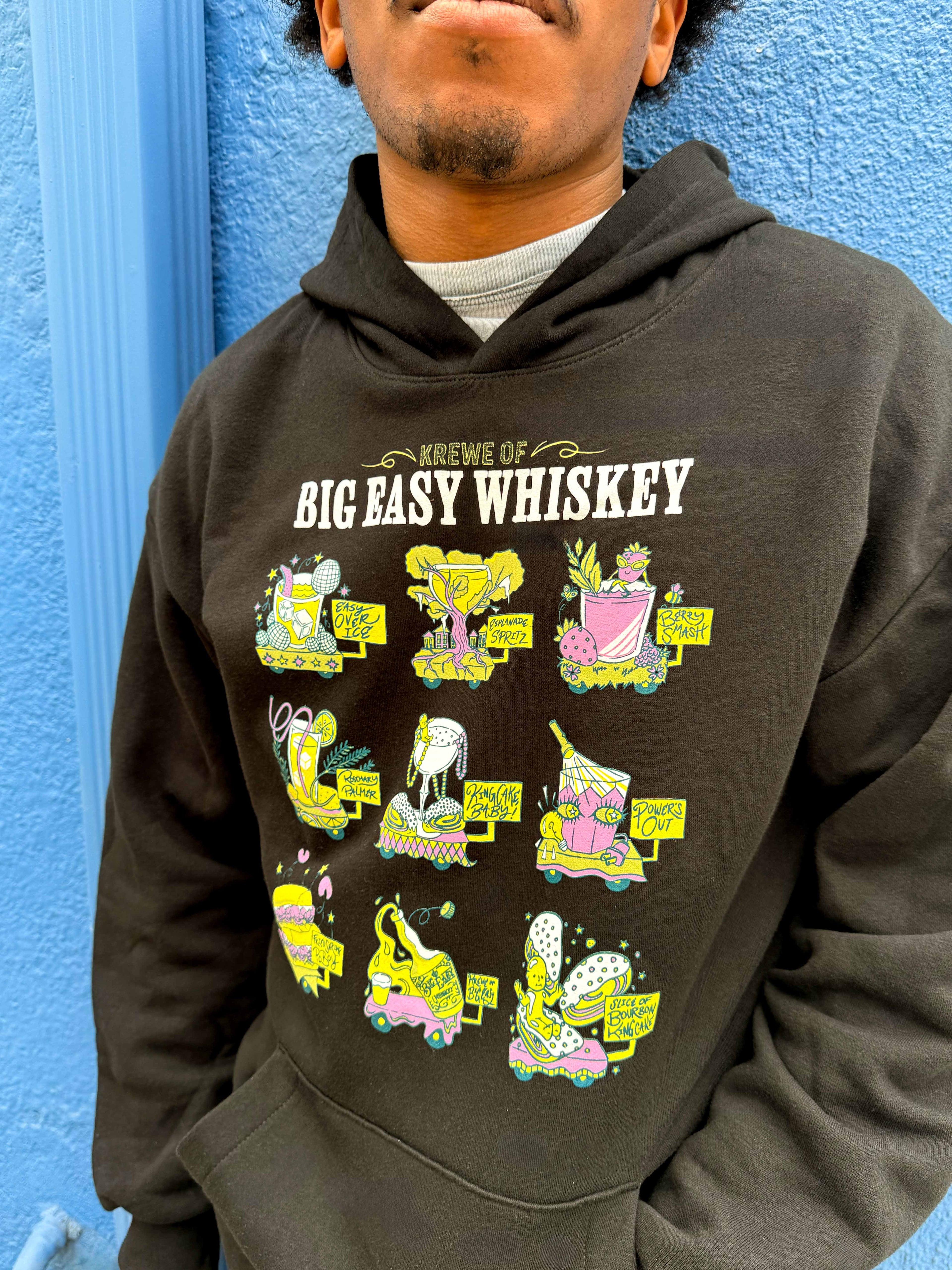 Krewe of Big Easy Whiskey Hoodie