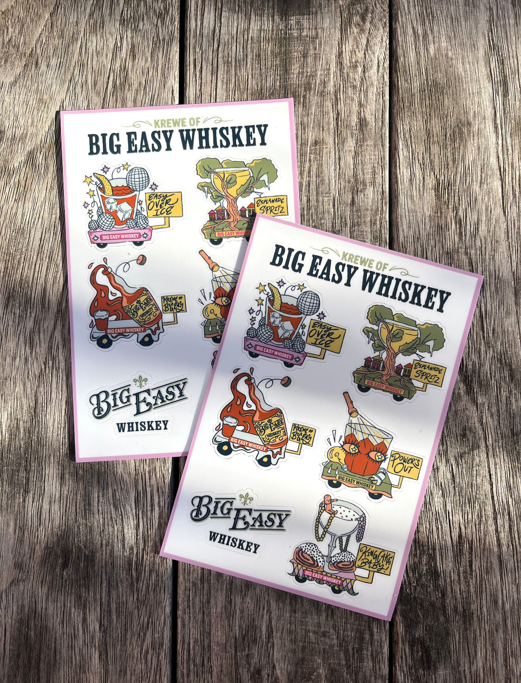 Krewe of Big Easy Whiskey Sticker Sheet