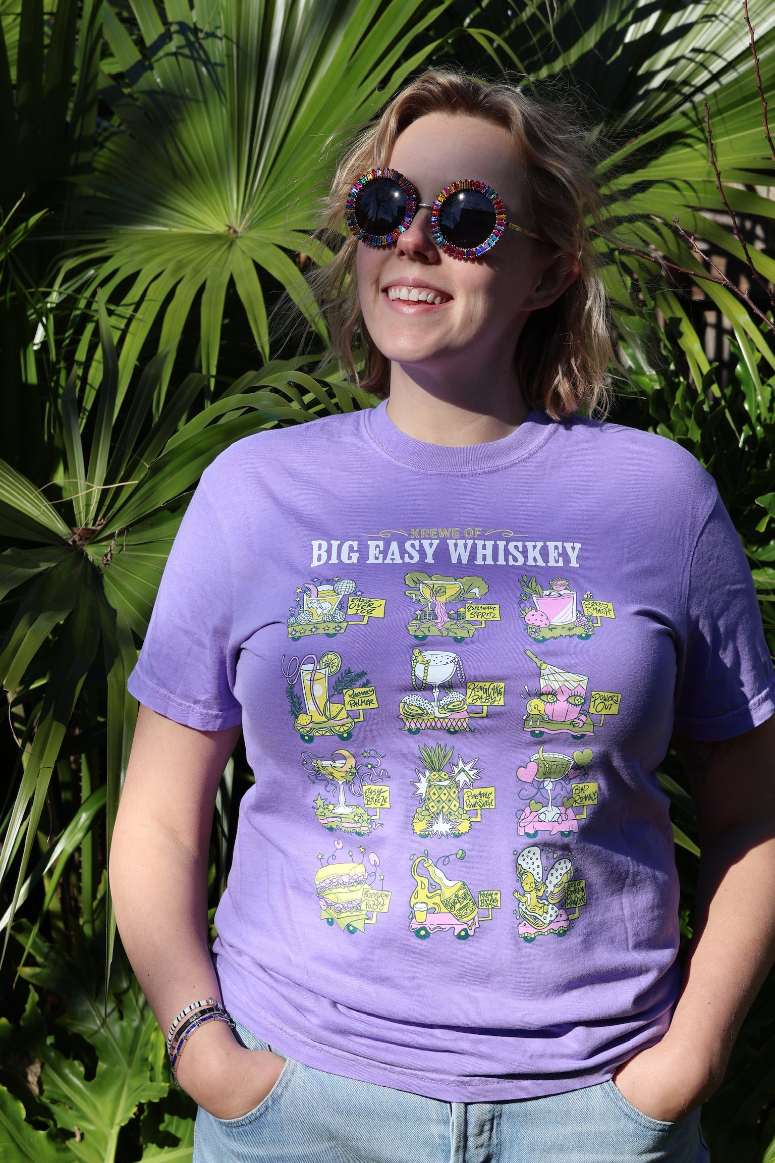 Krewe of Big Easy Whiskey T-Shirt Violet